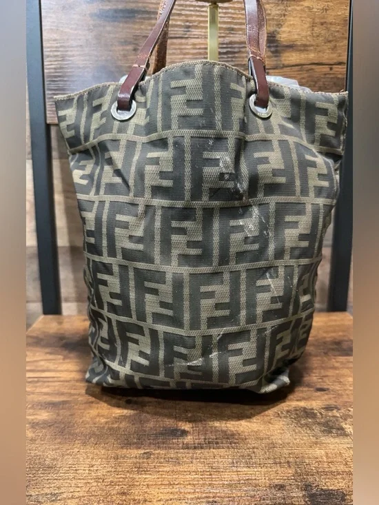 Fendi zucca canvas bundle of bag and wallet - Picture 3 of 16